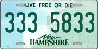 NH license plate 3335833