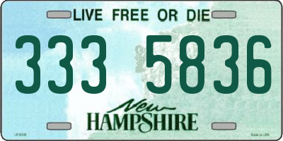 NH license plate 3335836