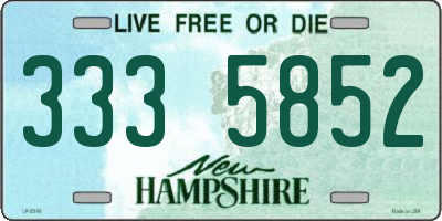 NH license plate 3335852
