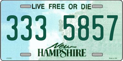 NH license plate 3335857
