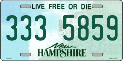 NH license plate 3335859