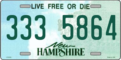 NH license plate 3335864