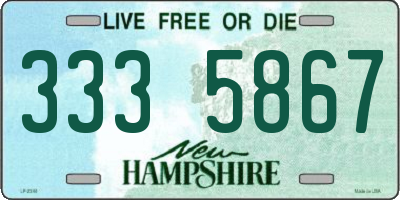 NH license plate 3335867