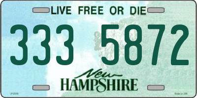 NH license plate 3335872