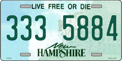 NH license plate 3335884