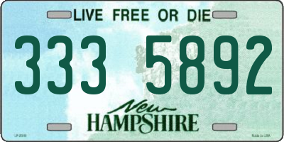 NH license plate 3335892