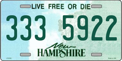 NH license plate 3335922