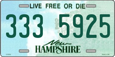 NH license plate 3335925
