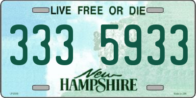 NH license plate 3335933