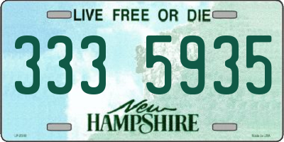 NH license plate 3335935