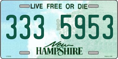 NH license plate 3335953
