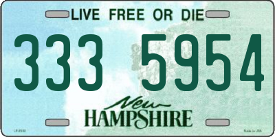 NH license plate 3335954