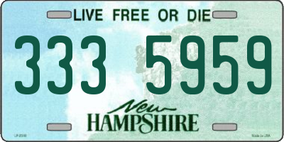 NH license plate 3335959