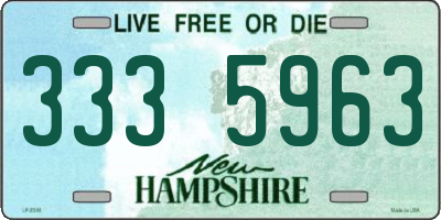 NH license plate 3335963
