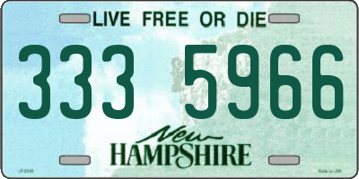 NH license plate 3335966