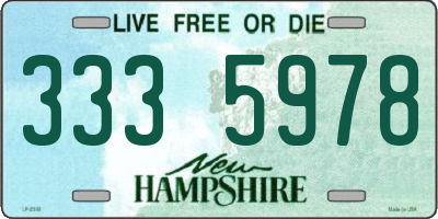 NH license plate 3335978