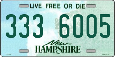 NH license plate 3336005