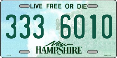 NH license plate 3336010