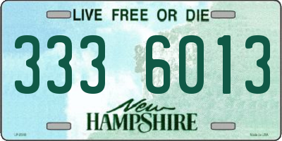 NH license plate 3336013