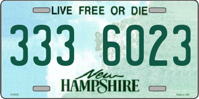 NH license plate 3336023