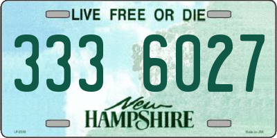 NH license plate 3336027