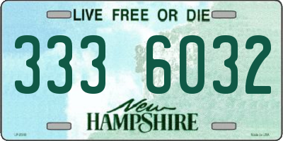 NH license plate 3336032