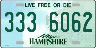 NH license plate 3336062
