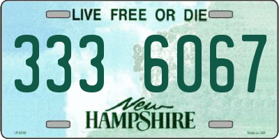 NH license plate 3336067