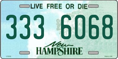 NH license plate 3336068