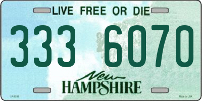 NH license plate 3336070