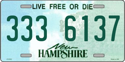 NH license plate 3336137