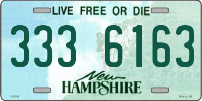 NH license plate 3336163