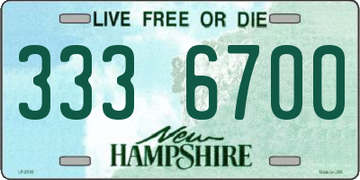 NH license plate 3336700
