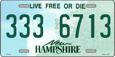 NH license plate 3336713