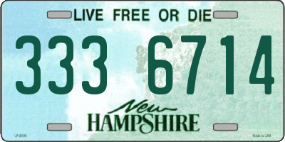 NH license plate 3336714