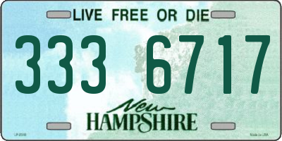 NH license plate 3336717