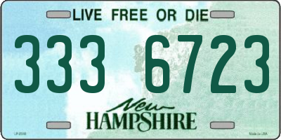 NH license plate 3336723