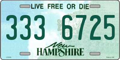 NH license plate 3336725
