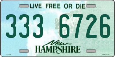 NH license plate 3336726