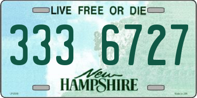 NH license plate 3336727