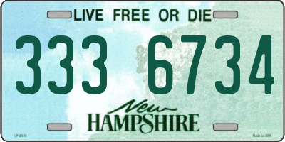 NH license plate 3336734