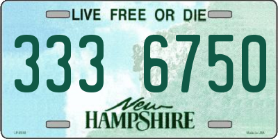 NH license plate 3336750