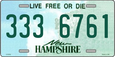 NH license plate 3336761