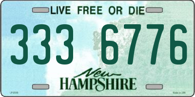 NH license plate 3336776