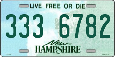 NH license plate 3336782