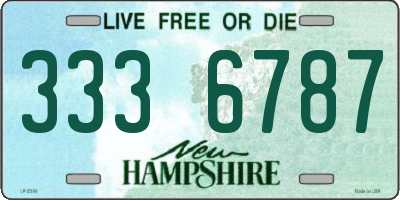 NH license plate 3336787