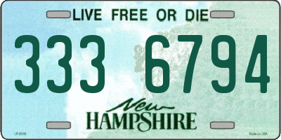 NH license plate 3336794
