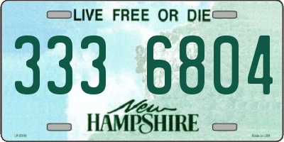 NH license plate 3336804