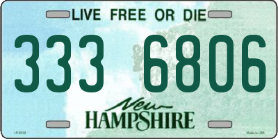 NH license plate 3336806