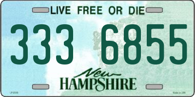 NH license plate 3336855